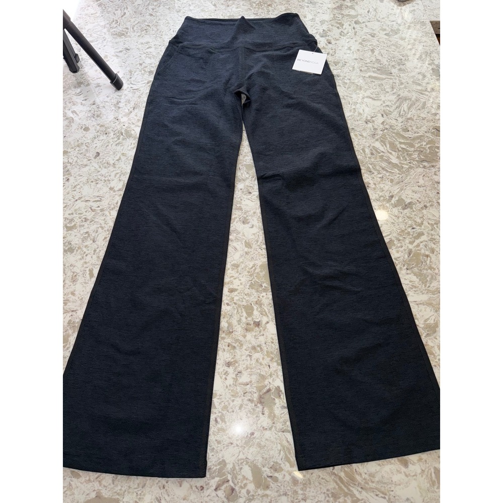 Beyond Yoga Spacedye Black High Waist bootcut Pants Size XL NWT $118